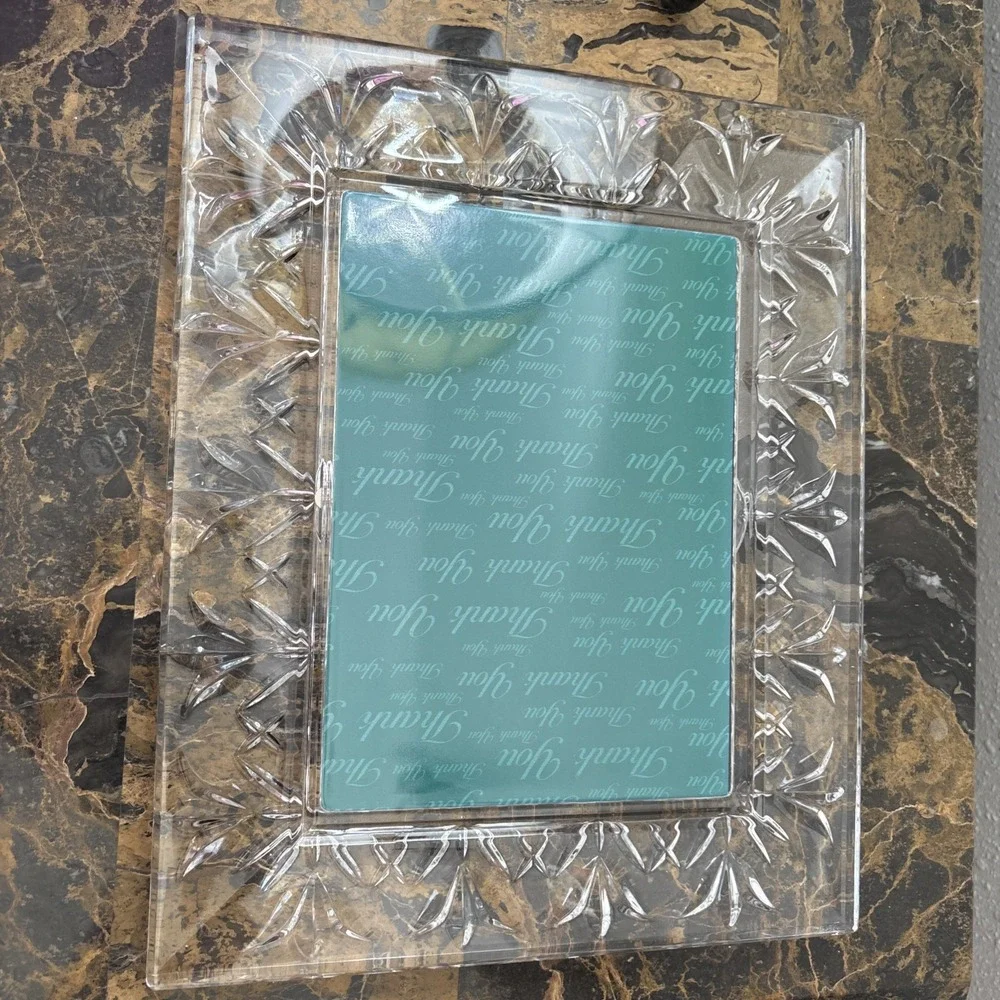 WATERFORD Crystal Thank You 5x7 Picture Frame 8.75